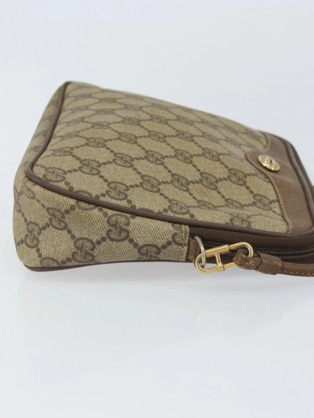 GUCCI GG Supreme Shoulder Bag PVC Beige Gold 56 02 068 Auth - Picture 4 of 15